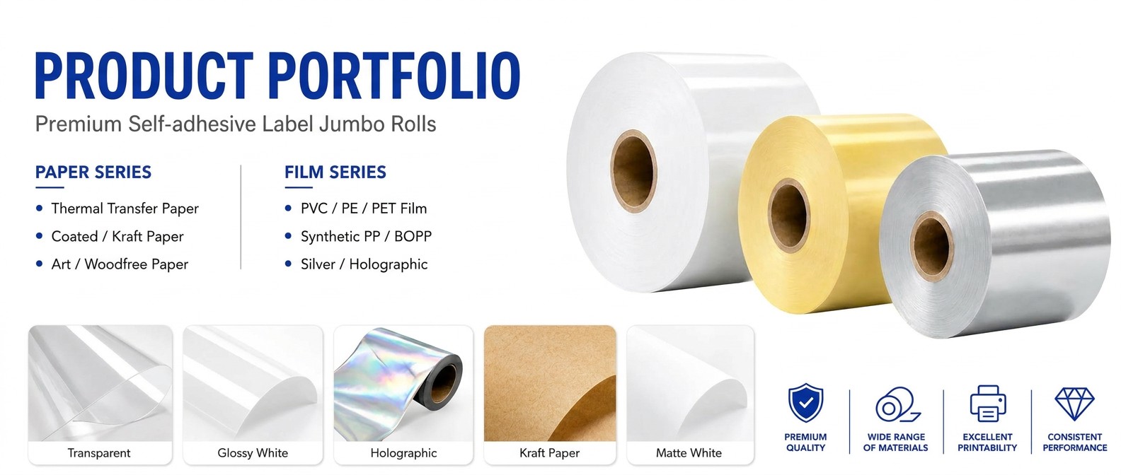 LabelStock Core Product Matrix and Samples